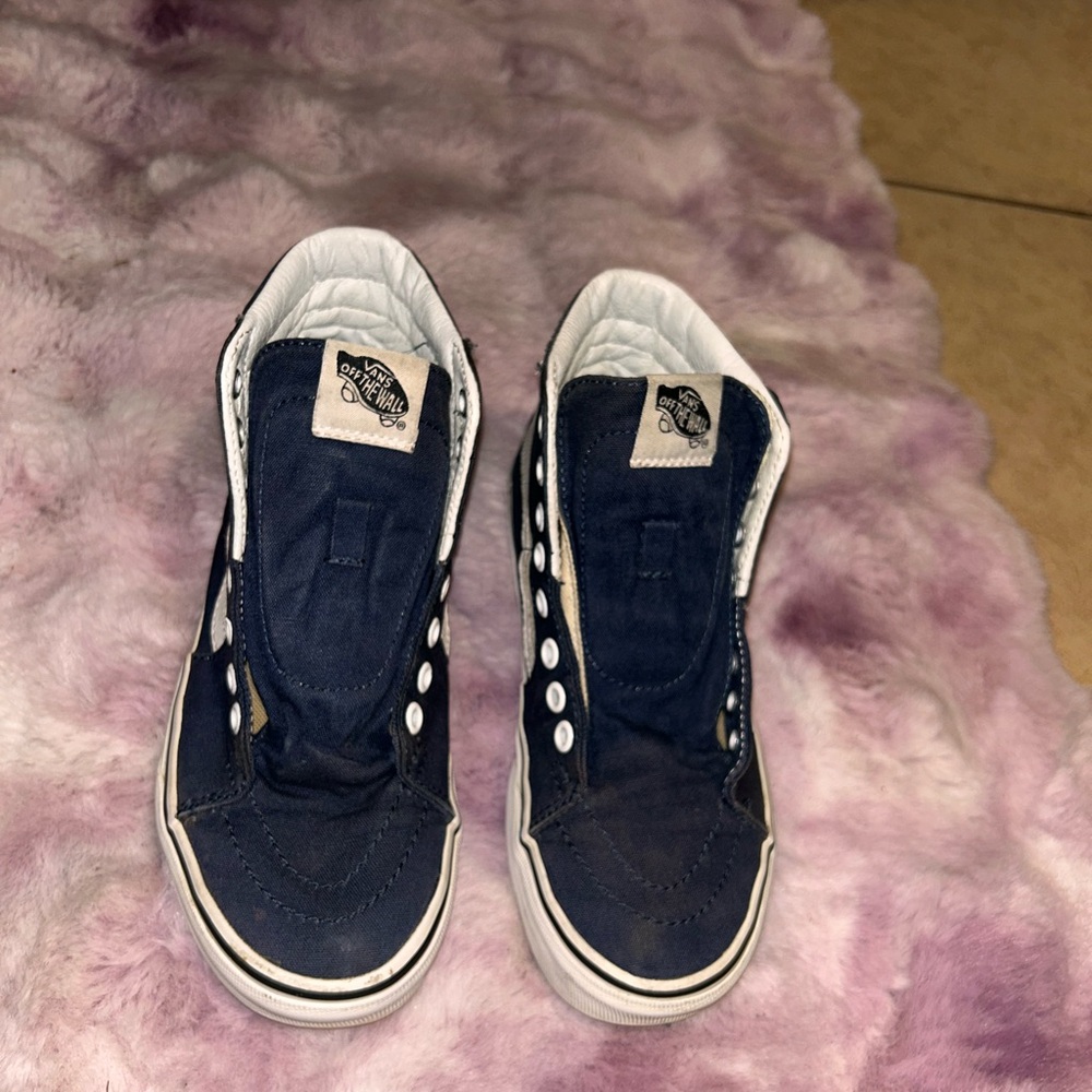 Vans navy blue and White Skateboard Shoes